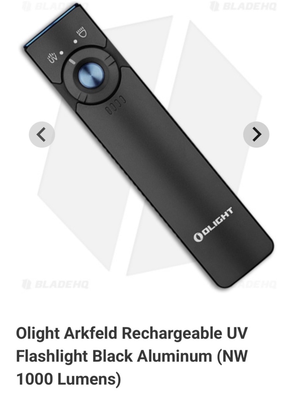 ⬛ Matte Black UV/White/Red Multi-Source Flashlight